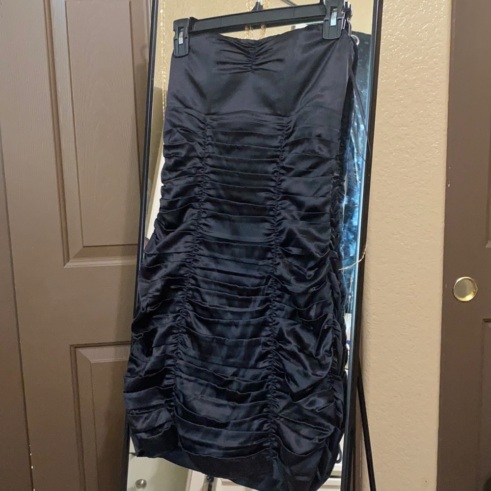 Black scrunch dress from Express